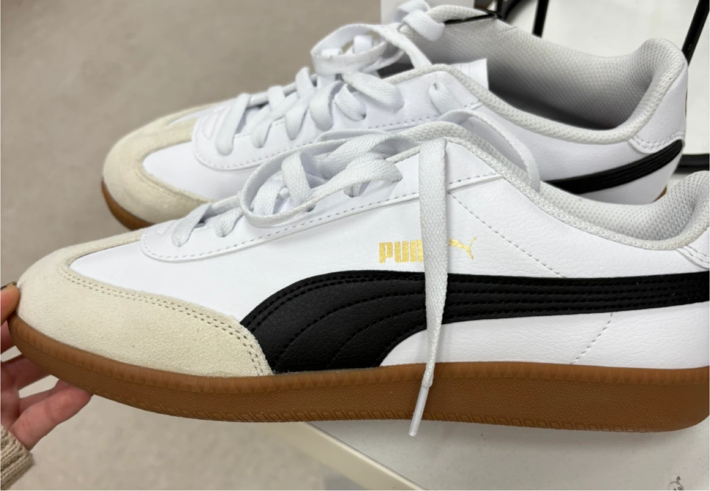 New Puma Men’s White Leather Sneakers - photo 3
