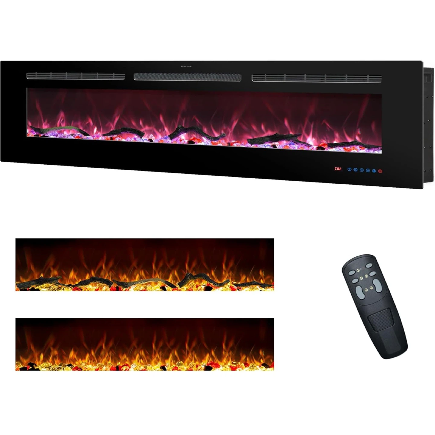 Rodalflame 60 Inches Electric Fireplace Inserts