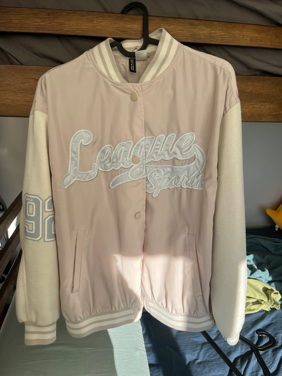 H&M Divided Pink Varsity Jacket - Size S
