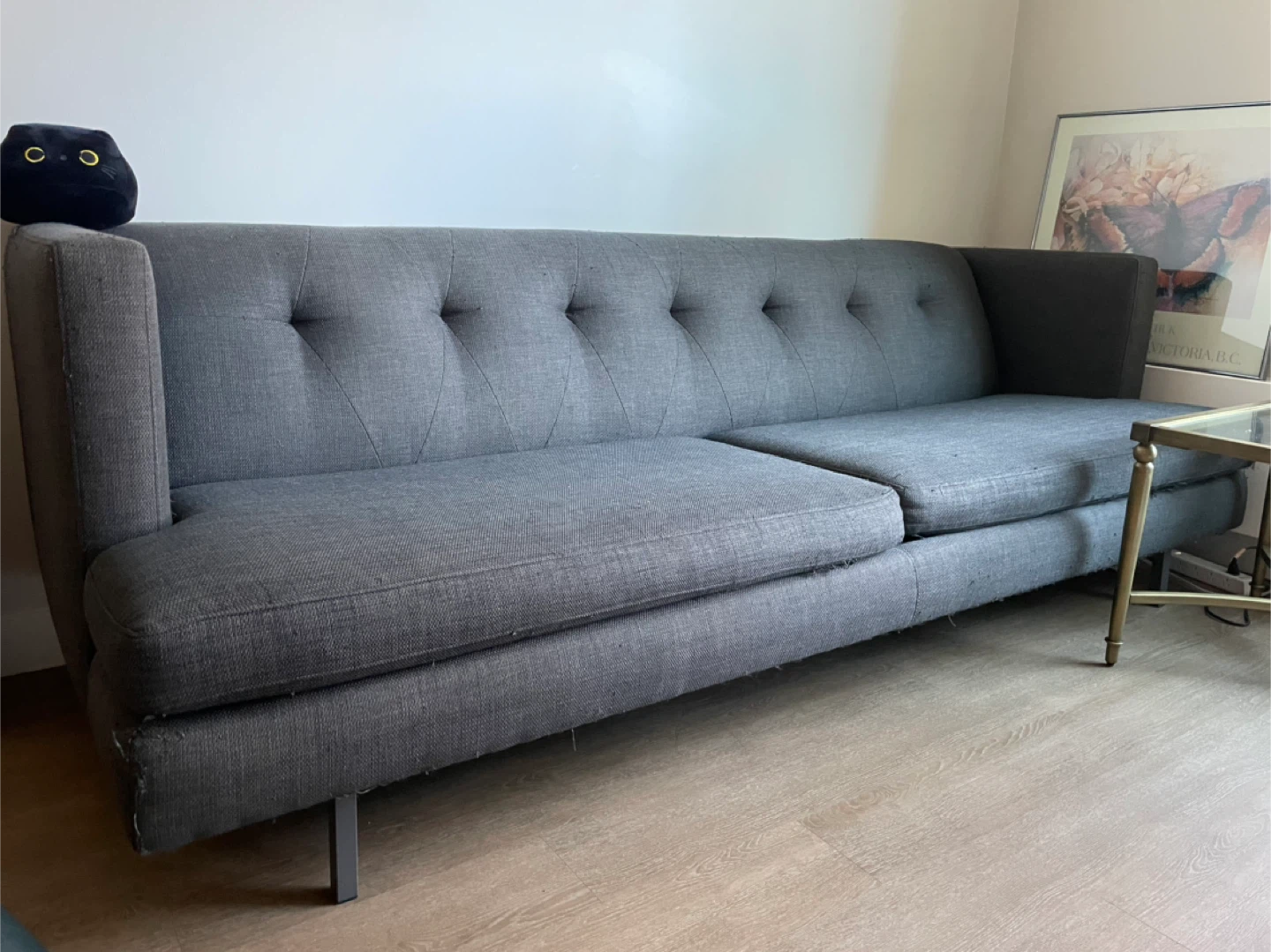CB2 Avec Grey Sofa - 87" Wide