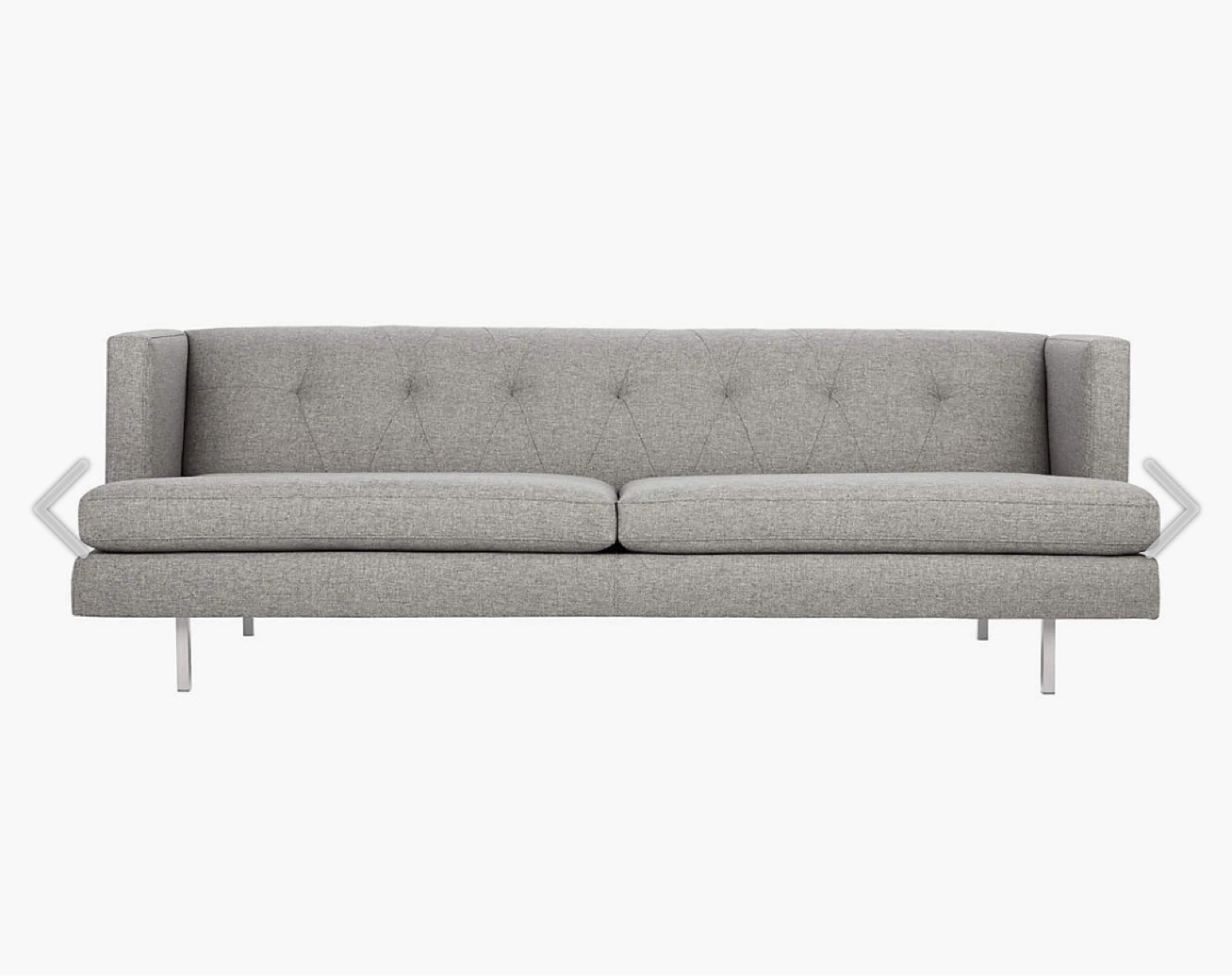 CB2 Avec Grey Sofa - 87" Wide - photo 4
