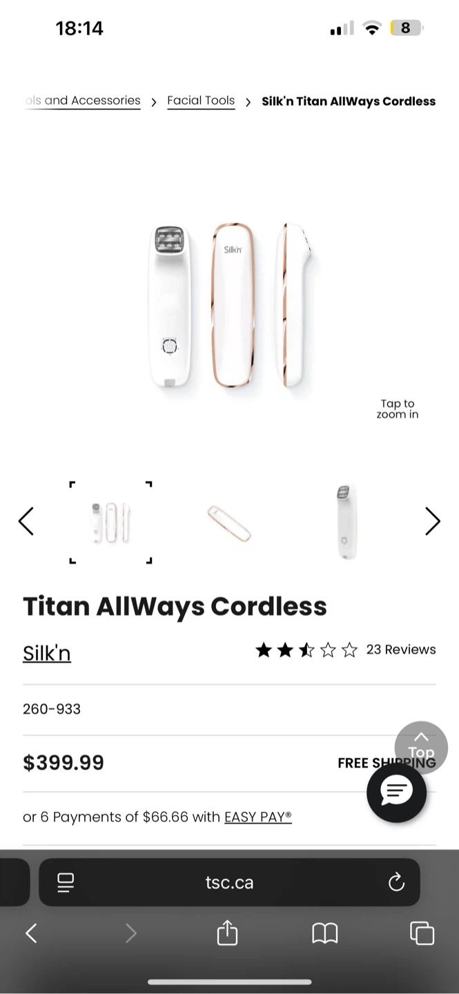 Silk'n Titan AllWays Skin Tightening and Lifting Device - photo 4