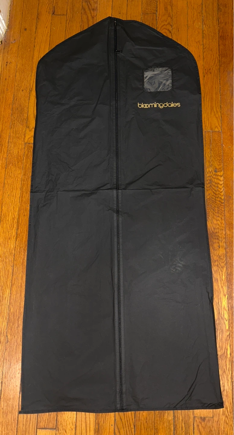Long, Black Bloomingdales Plastic Garment Bag 🥕