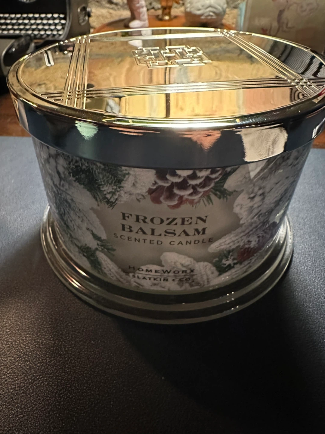 HOMEWORX 18oz Frozen Balsam Scented Candle