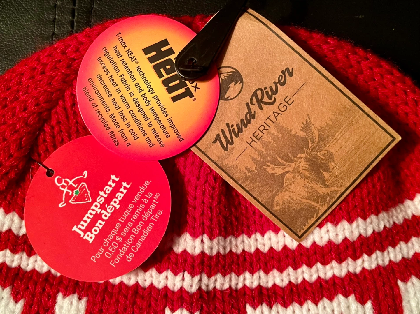 NEW Wind River Heritage Beanie - Red & White - photo 3