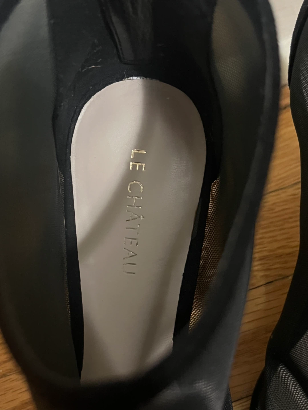 Le Chateau Black Mesh Booties - Size 8 - photo 3