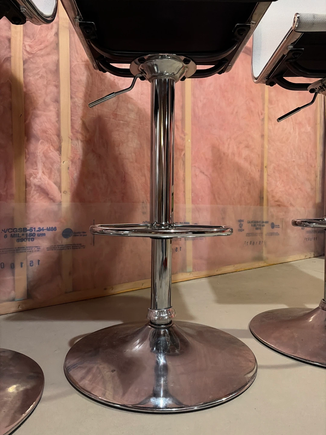 Set of 3 Bar Stools - Chrome Finish - photo 2