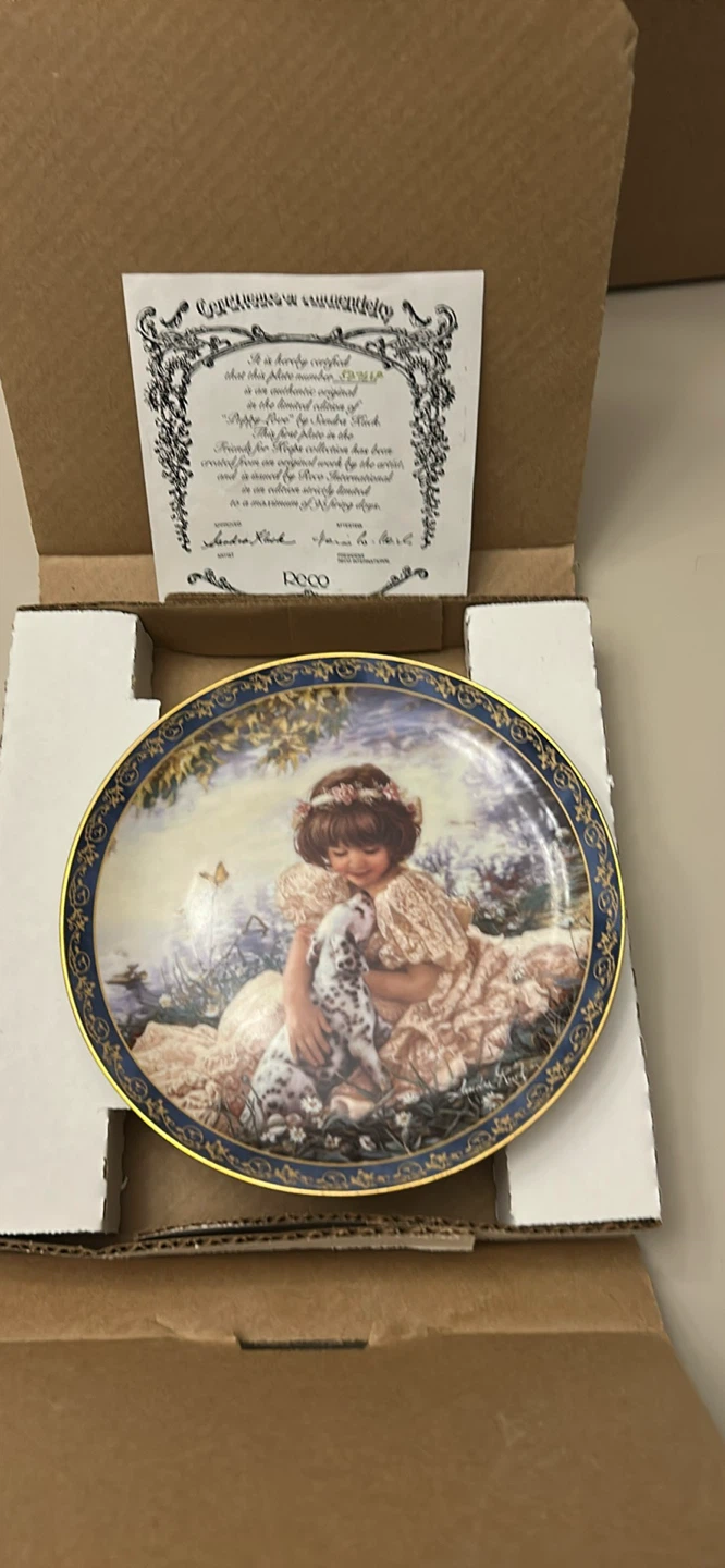DECO "Puppy Love" Plate by Sandra Kuck
