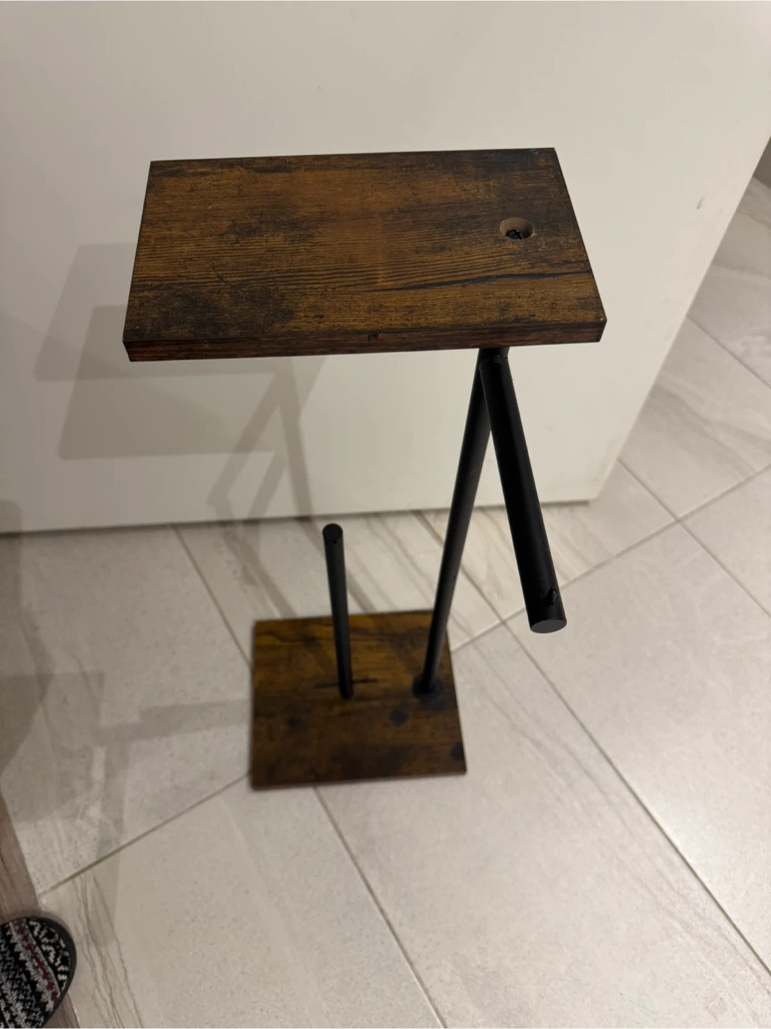 Toilet Paper Holder Stand with Wood Shelf - photo 5