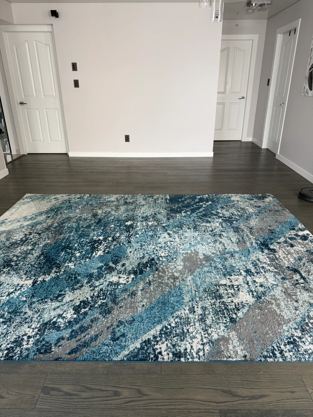 Blue Abstract Area Rug