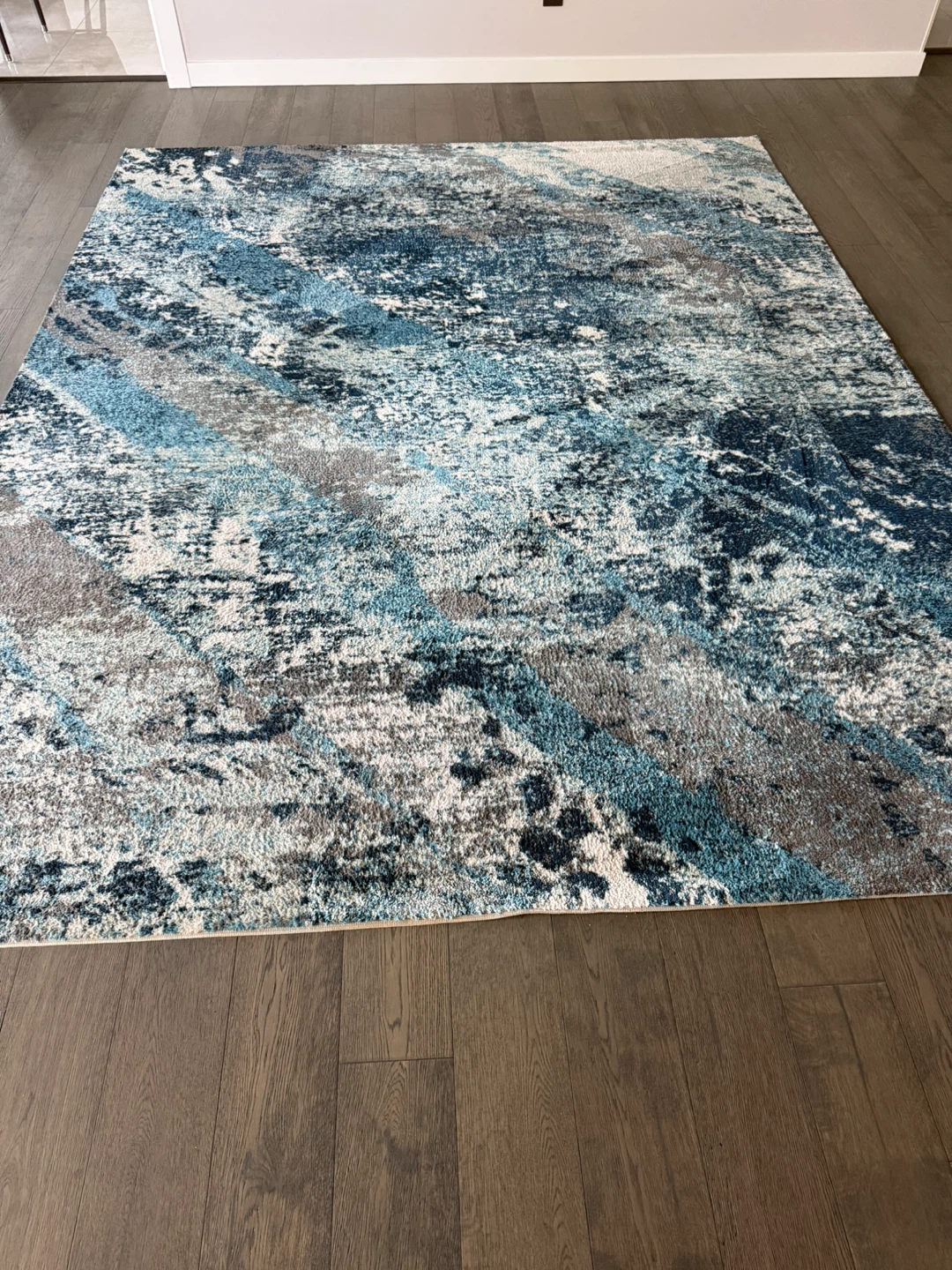 Blue Abstract Area Rug - photo 2