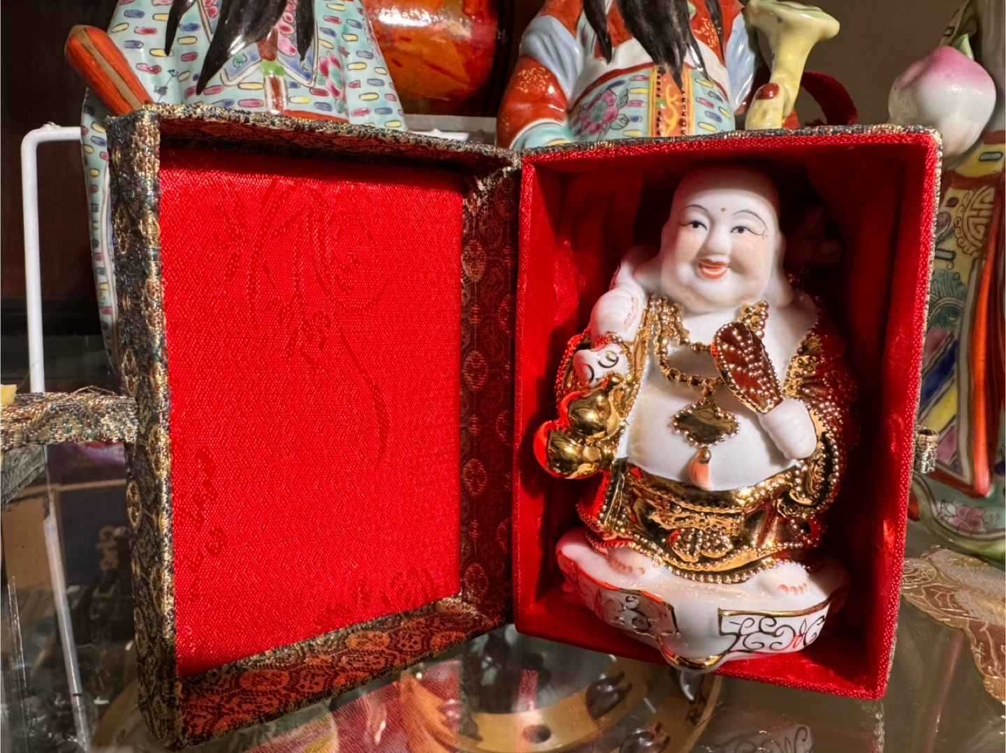 Vintage Arts & Crafts Buddha Figurine in Box 🥕