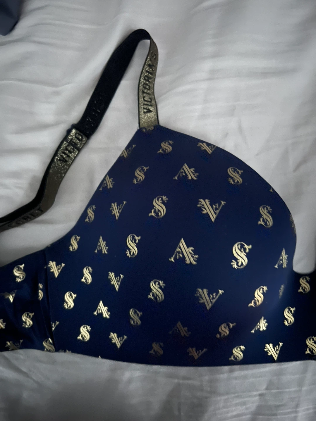 Victoria's Secret Bra 32DDD Navy/Gold - photo 2