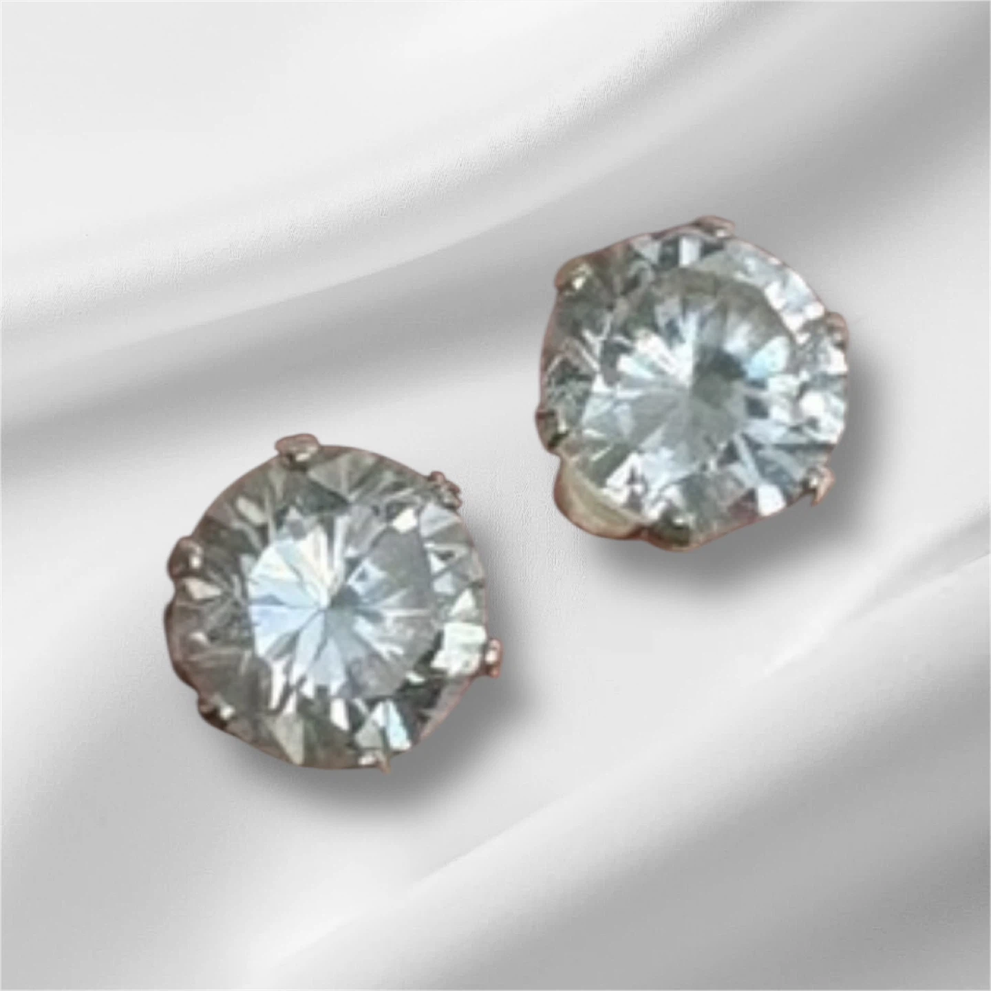 2CT Sterling Silver and CZ Earrings