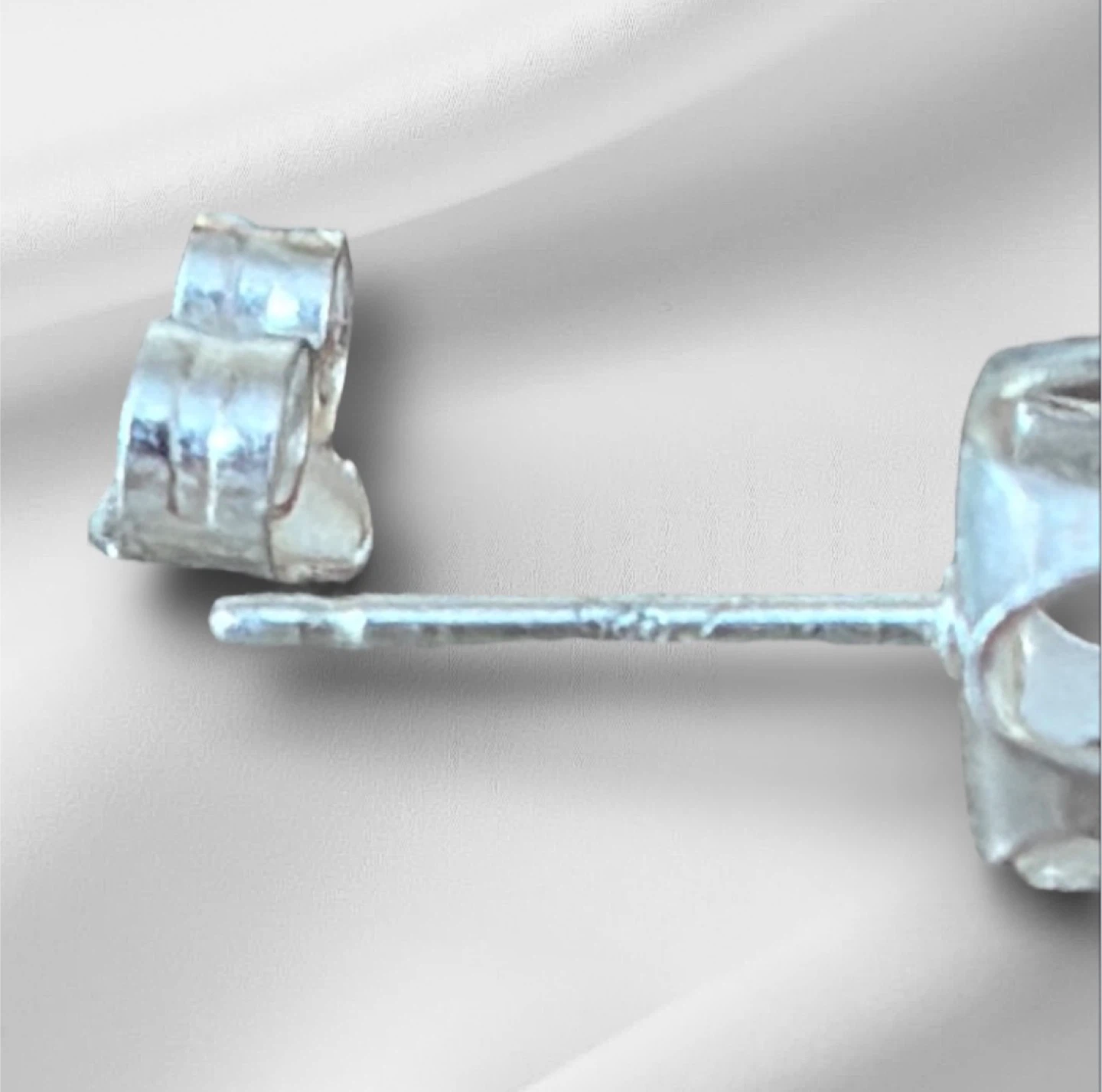 2CT Sterling Silver and CZ Earrings - photo 3