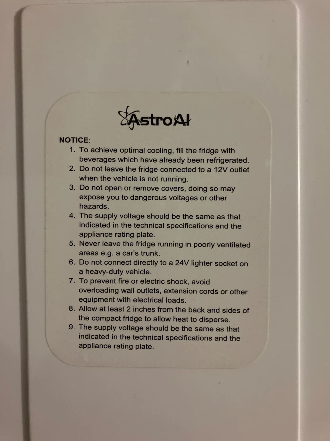 AstroAI Mini Fridge LY0204A - photo 3