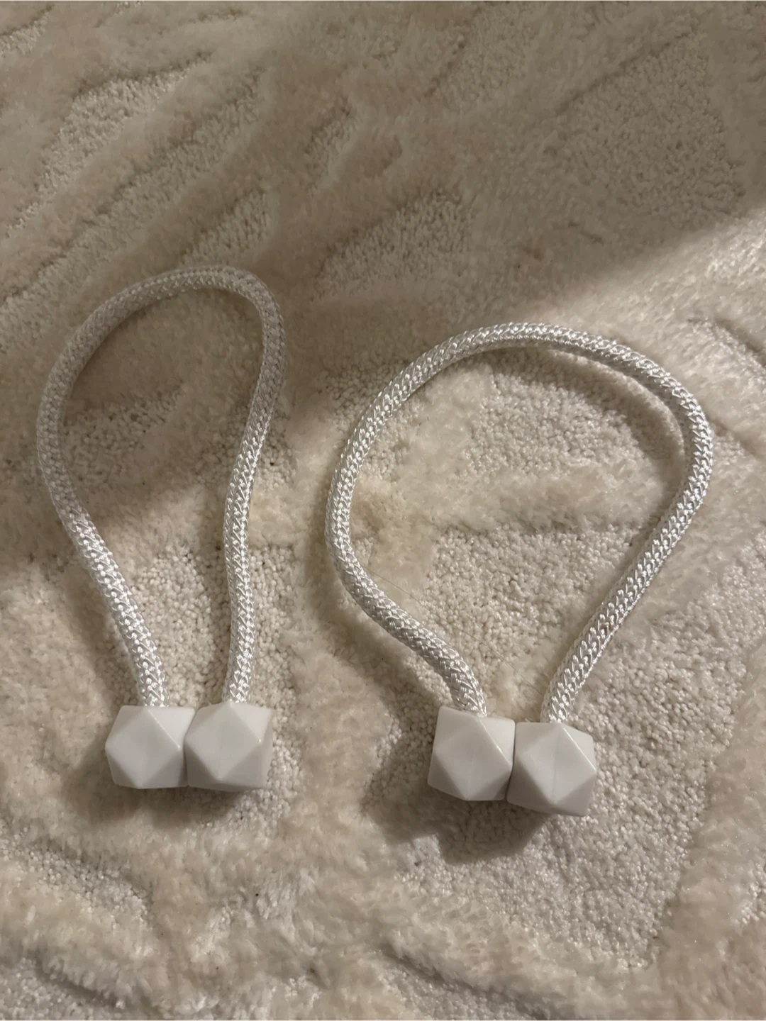 Curtain Tiebacks - White Magnetic