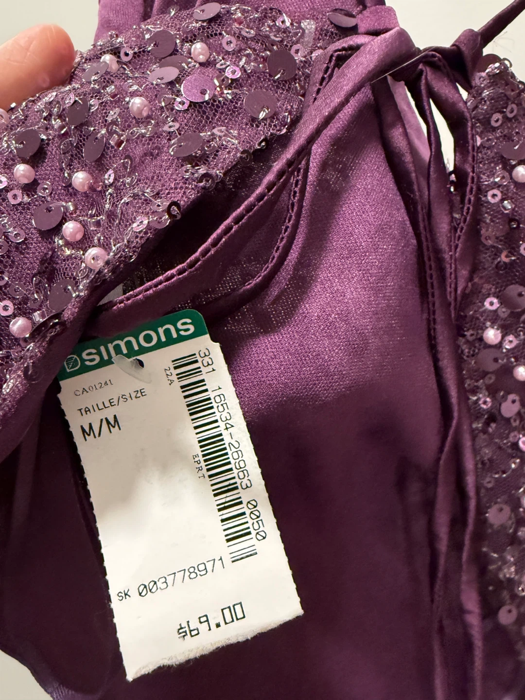 Simons Purple Sequin Top - Size M/M - photo 4