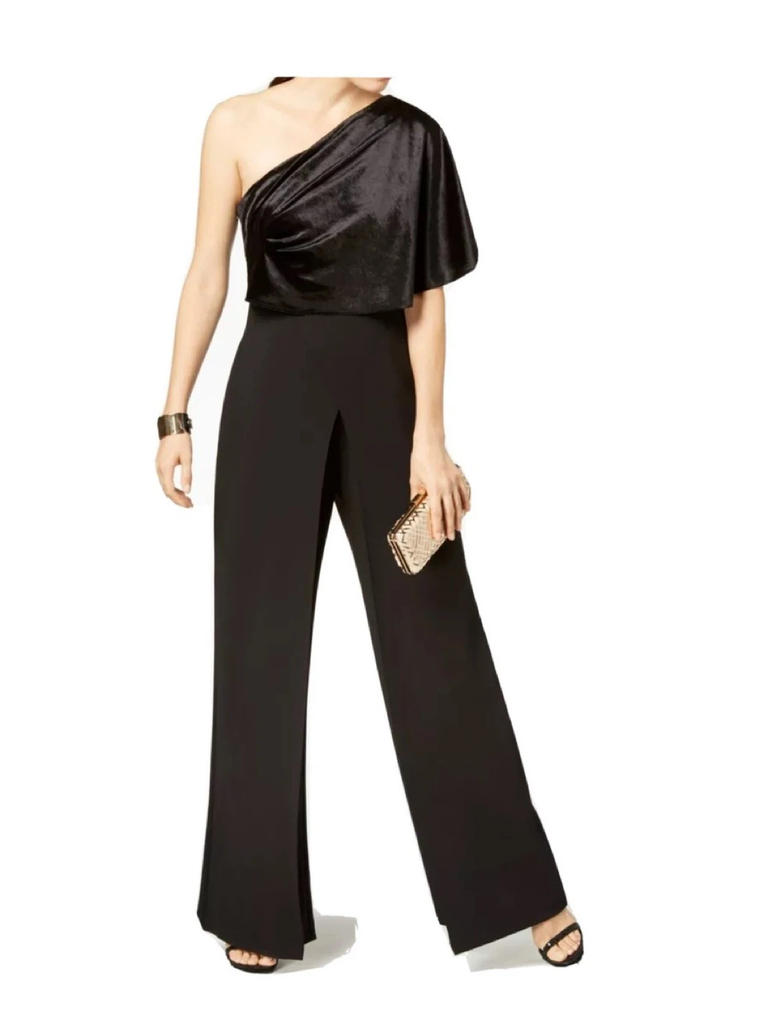 Adriann Papell Black Jumpsuit - US Size 14 UK 18 EUR 46