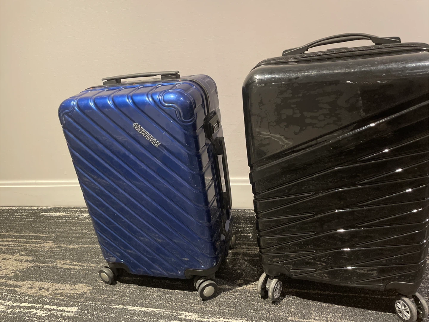 Blue Hardside Carry-On Luggage