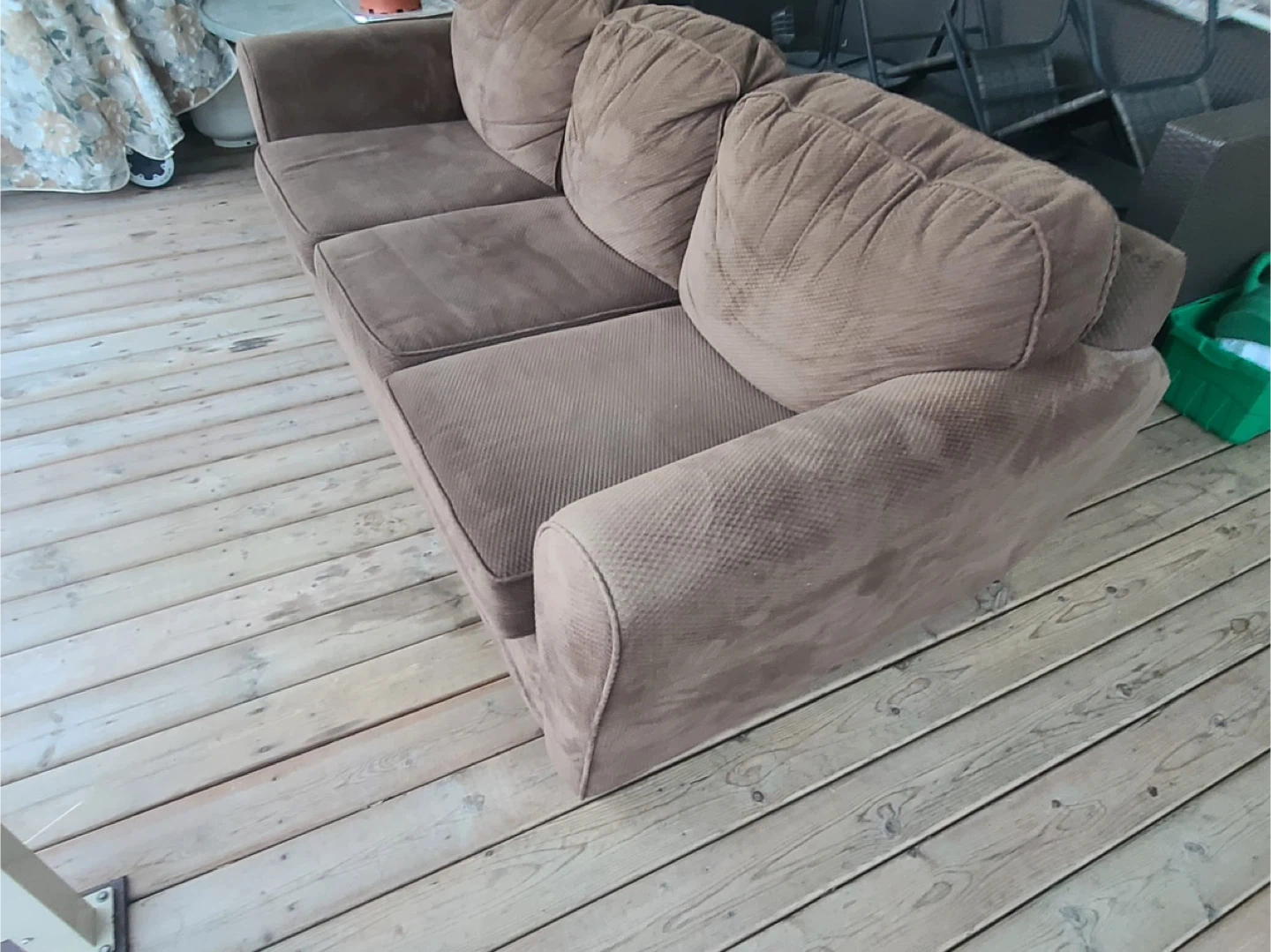 Brown Three-Seat Sofa - photo 2