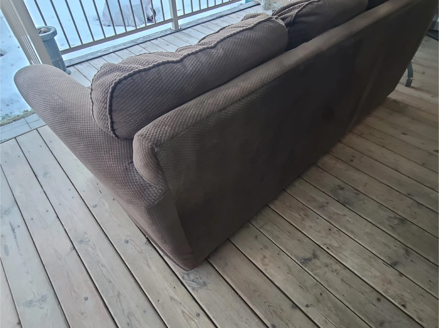 Brown Three-Seat Sofa - photo 3