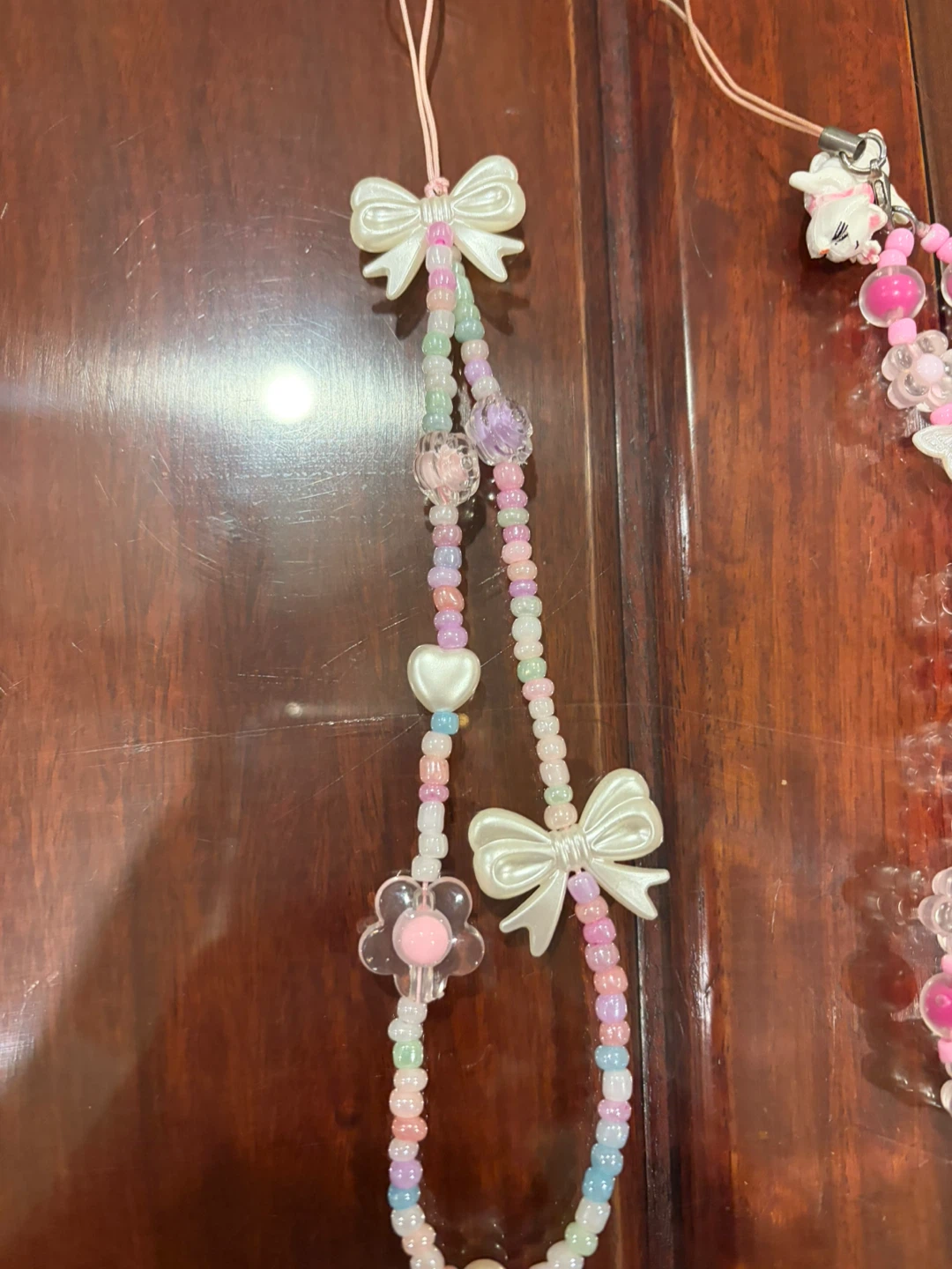Beaded Phone Charms - Pink & Pastel - photo 3