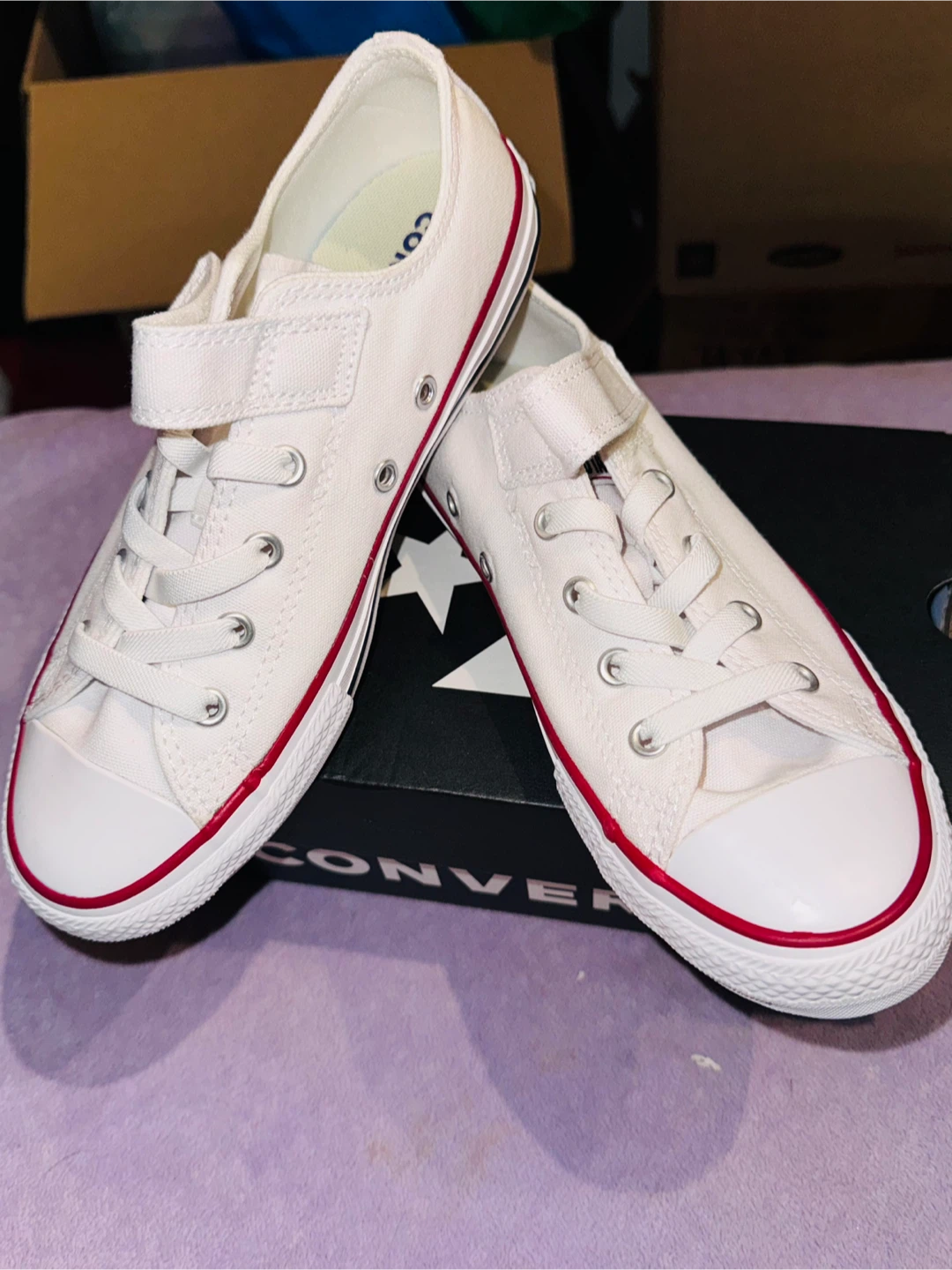 Converse All Star Kids White Sneakers size 3