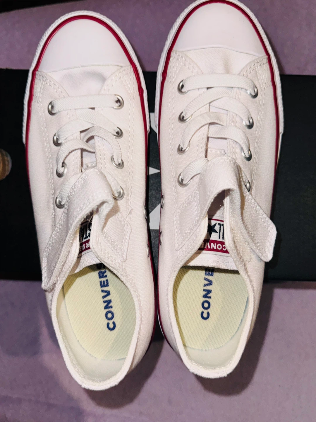 Converse All Star Kids White Sneakers size 3 - photo 3