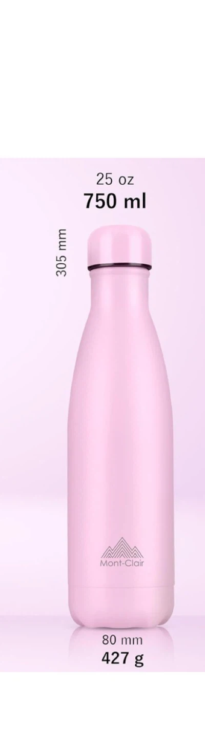 Mont-Clair Pink Water Bottle - 25 oz