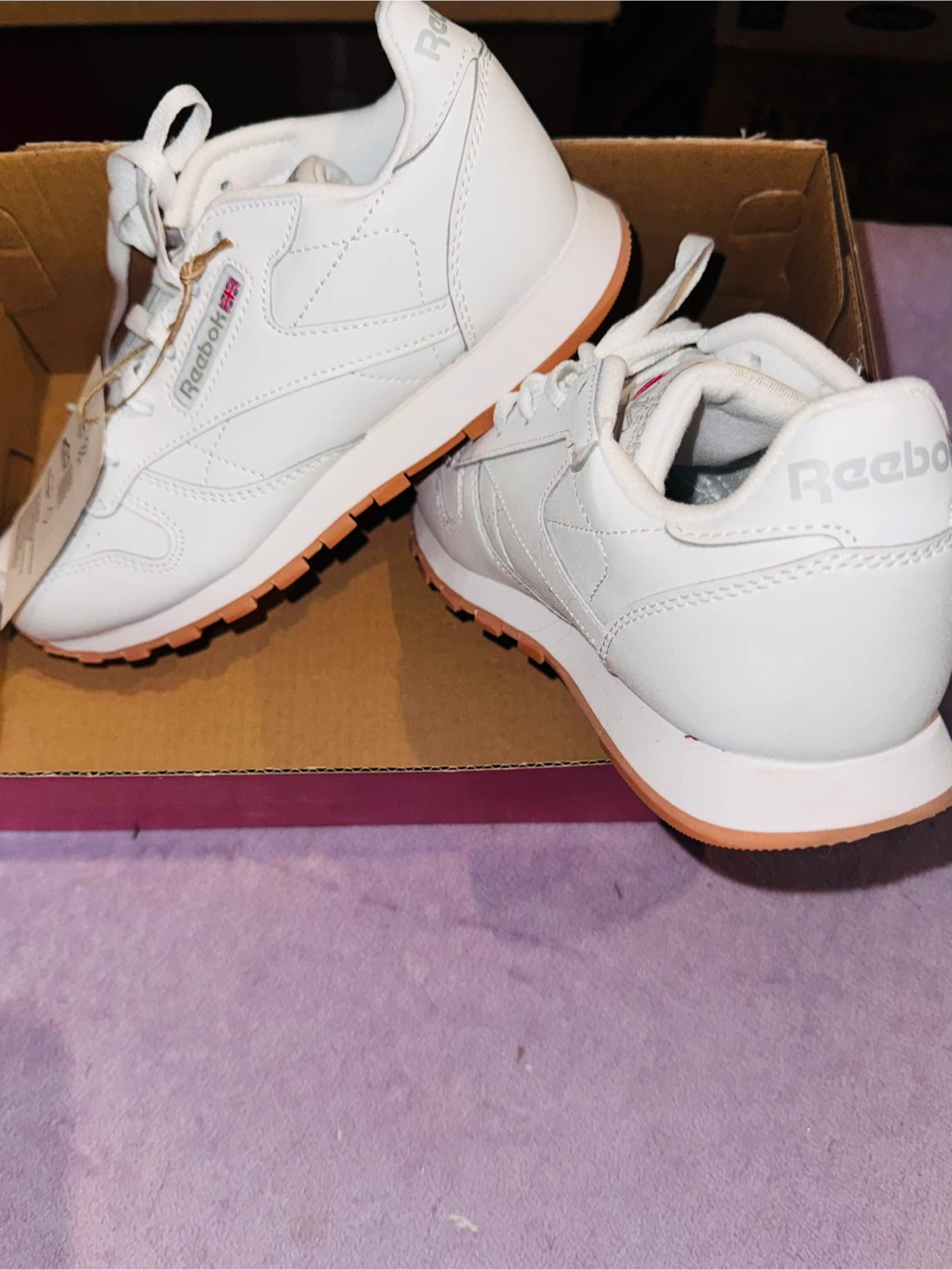 New Reebok Classic Harman Run Shoes - White  Size 3 . Kids