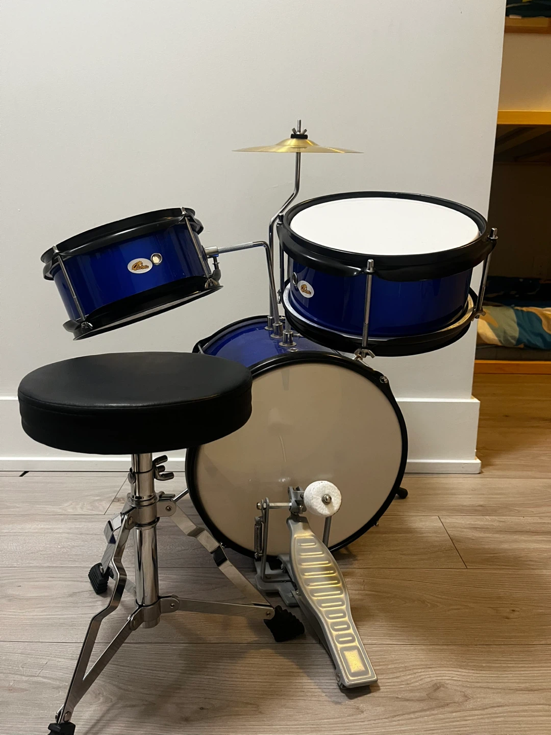 Kids Drum Set - Blue, 7 Pieces