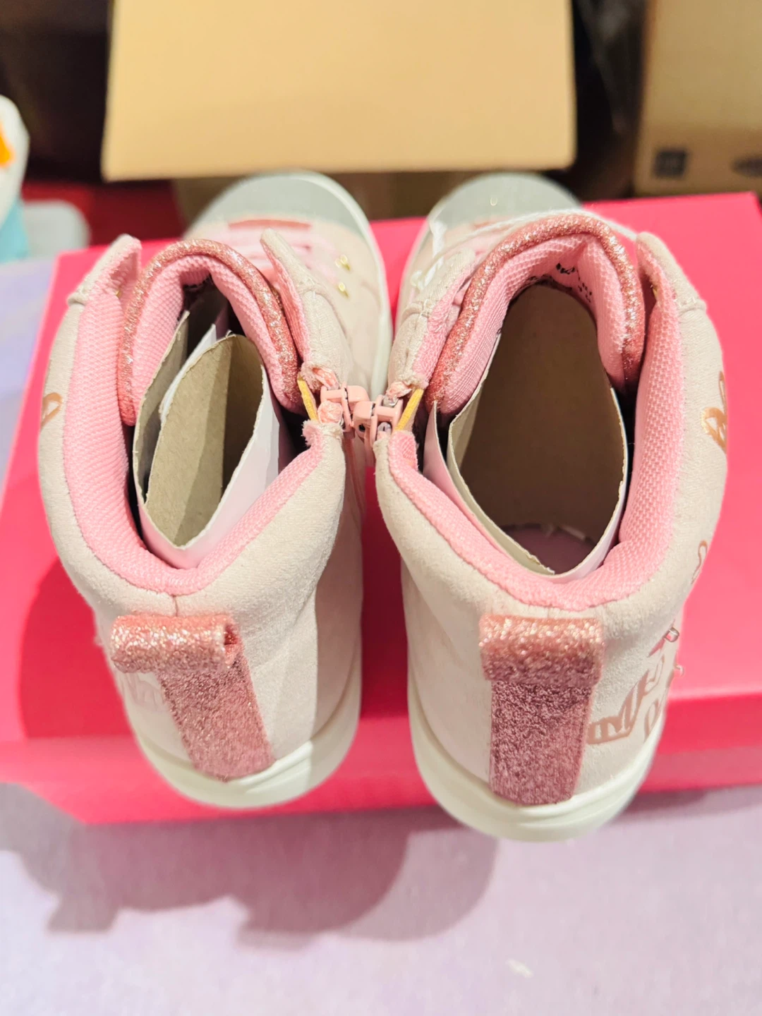 Girls' Pink High Top Sneakers - New in Box! Size 4 - photo 4