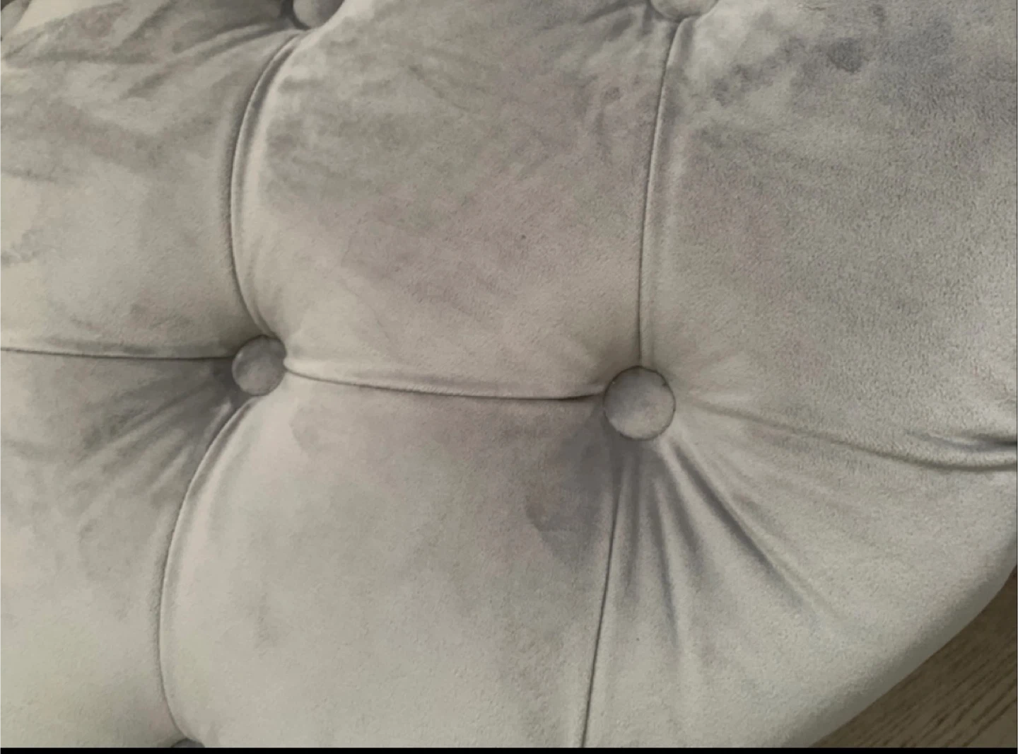 Tufted Ottoman - Grey - photo 3