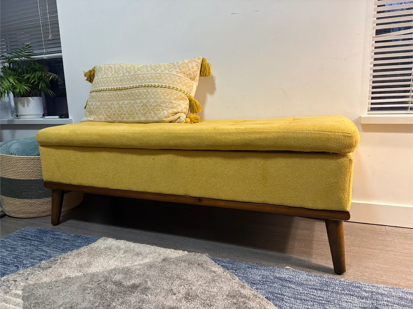 Yellow Storage Bench