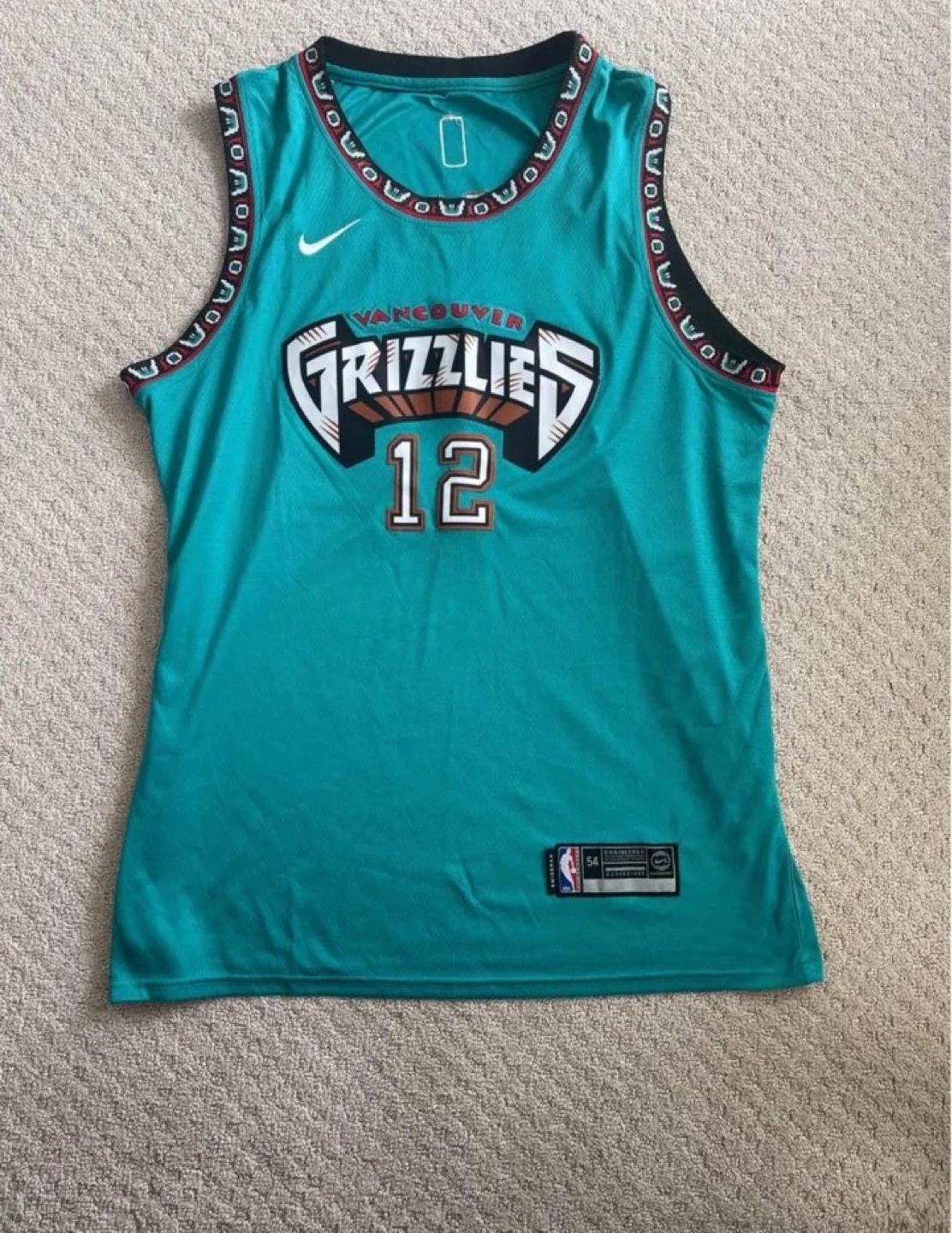 Nike Vancouver Grizzlies Morant #12 Jersey Size 54 - photo 3