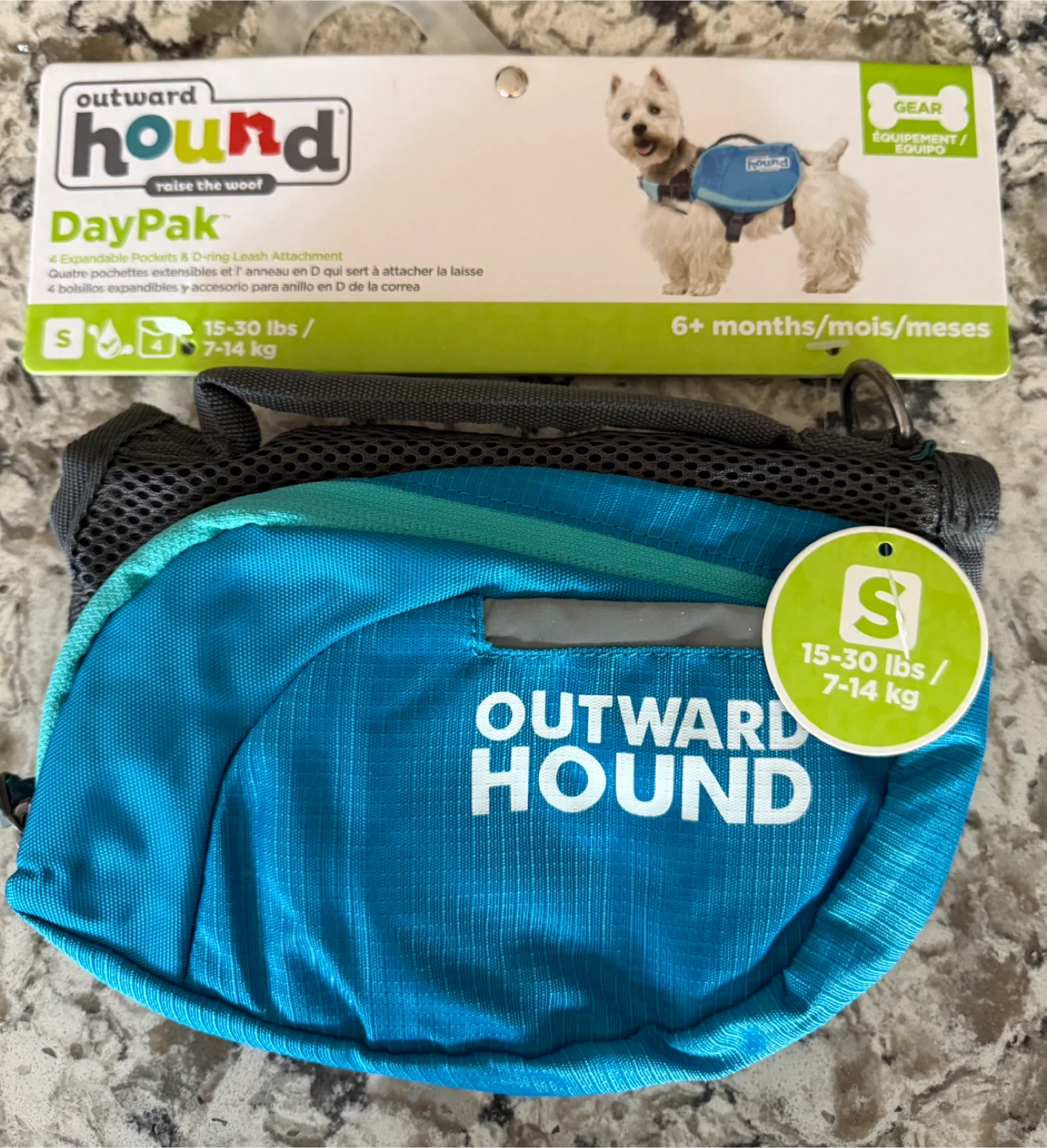 New Outward Hound DayPak Blue Size Small