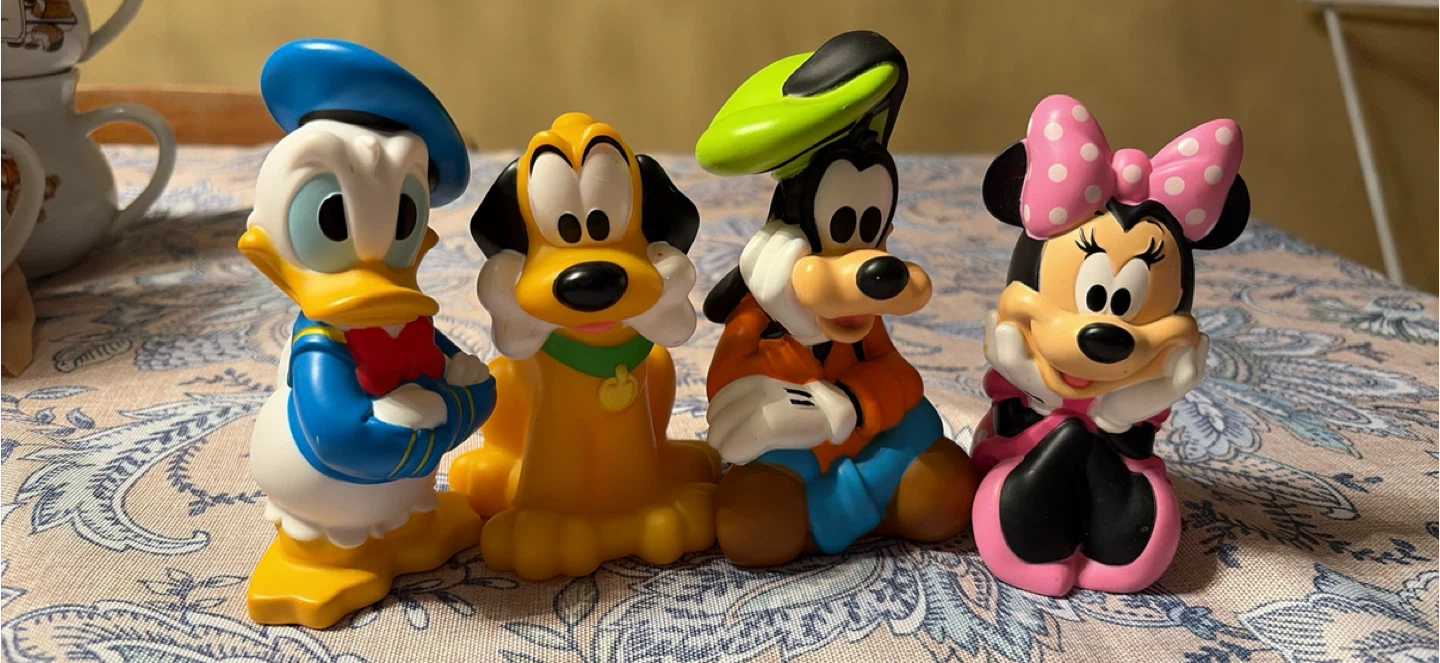 Disney Pluto, Goofy, Donald & Minnie junior bath toys