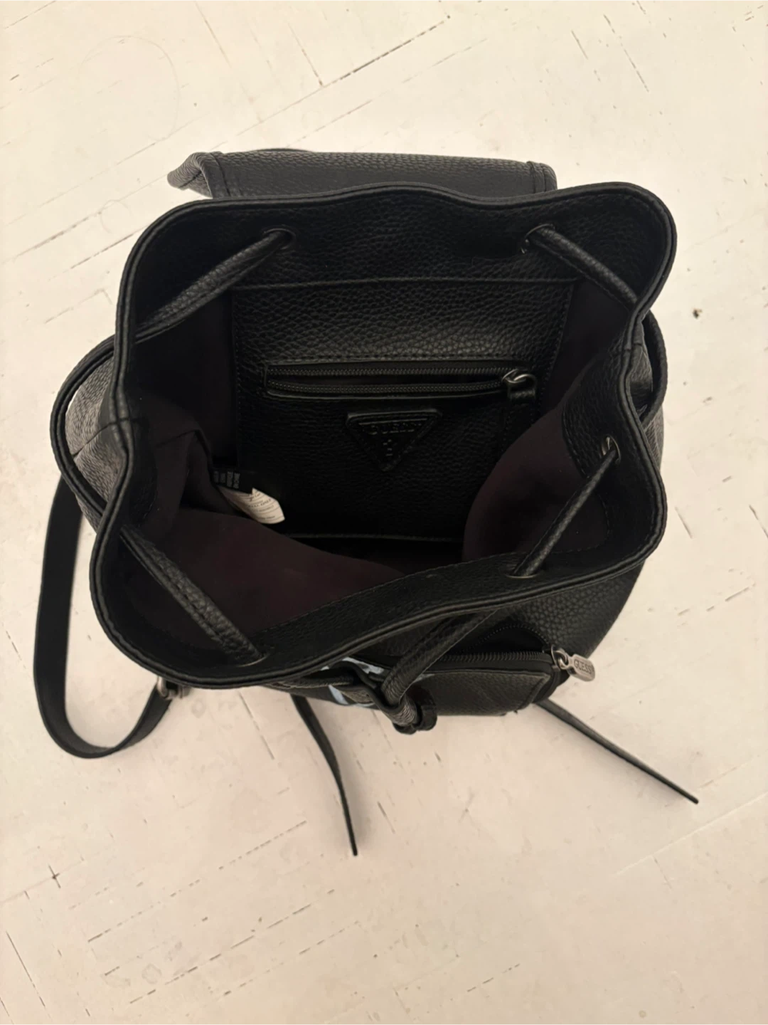 Guess Black Leather Mini Backpack - photo 2