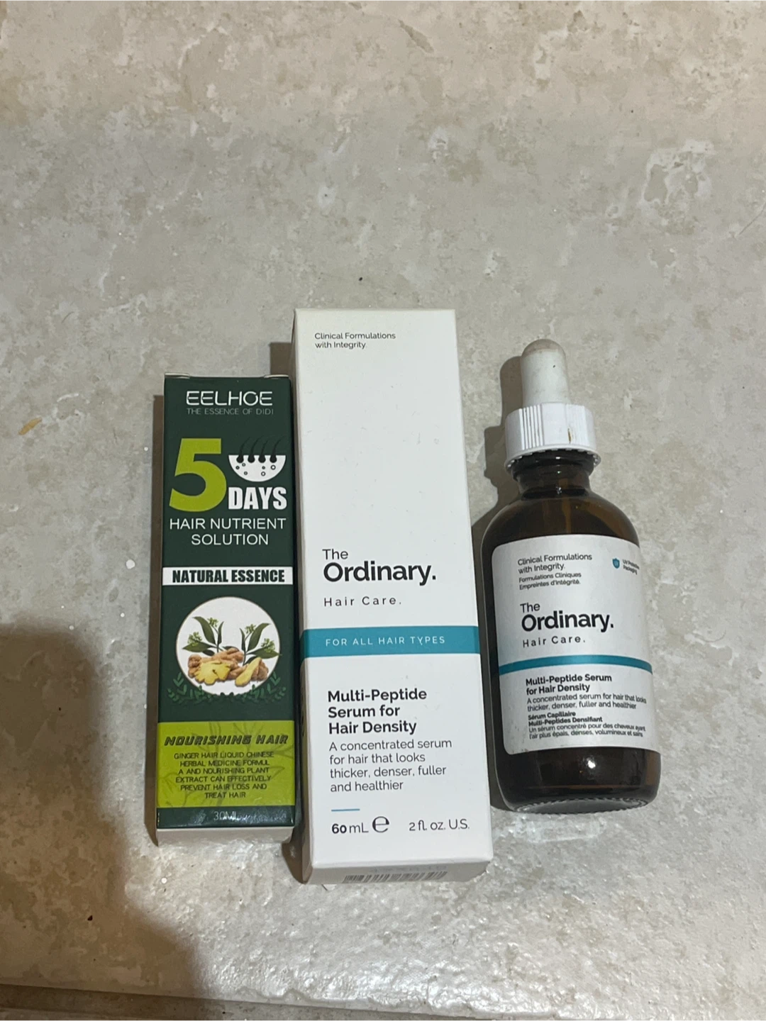 The Ordinary & Eelhoe Hair Serums