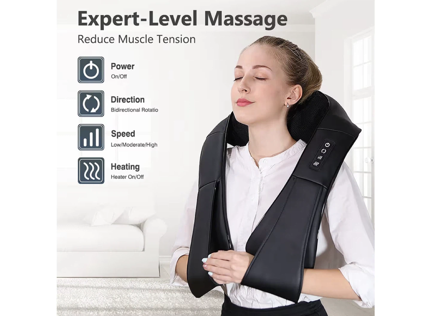 Shiatsu Neck and Back Massager with Heat - photo 3