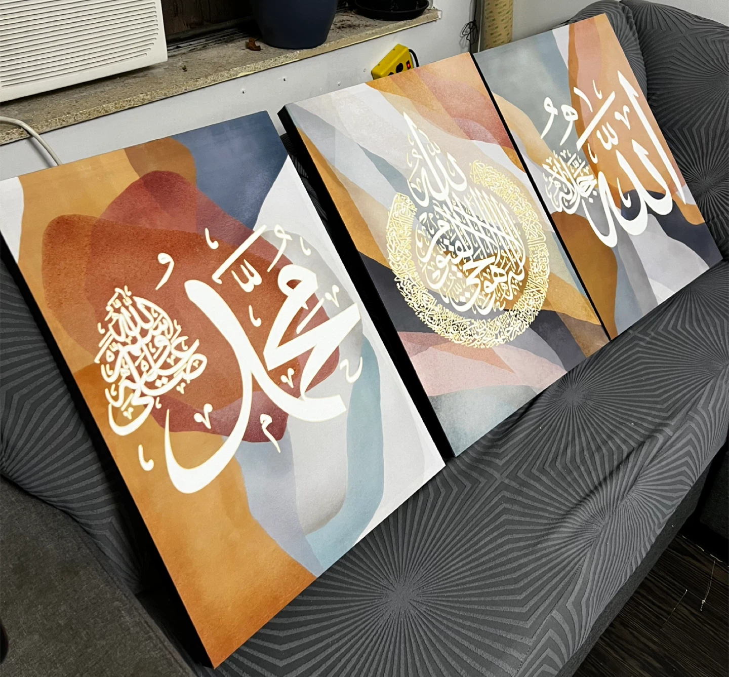 Set of 3 Islamic Wall Art Canvases - photo 2