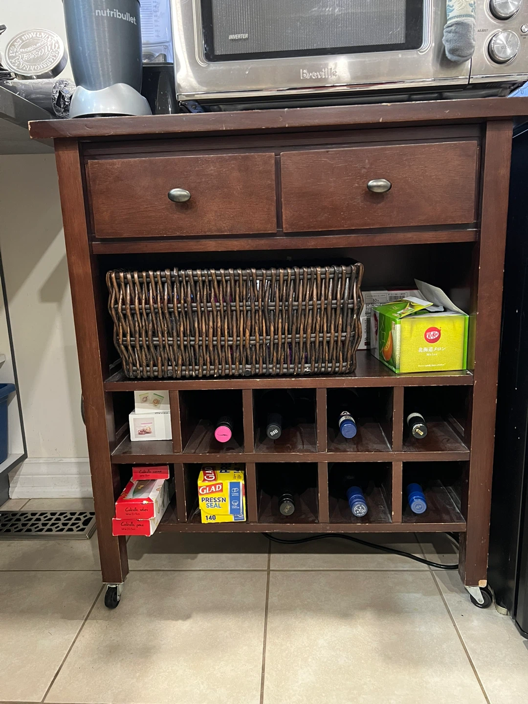 Brown Wooden Wine Storage