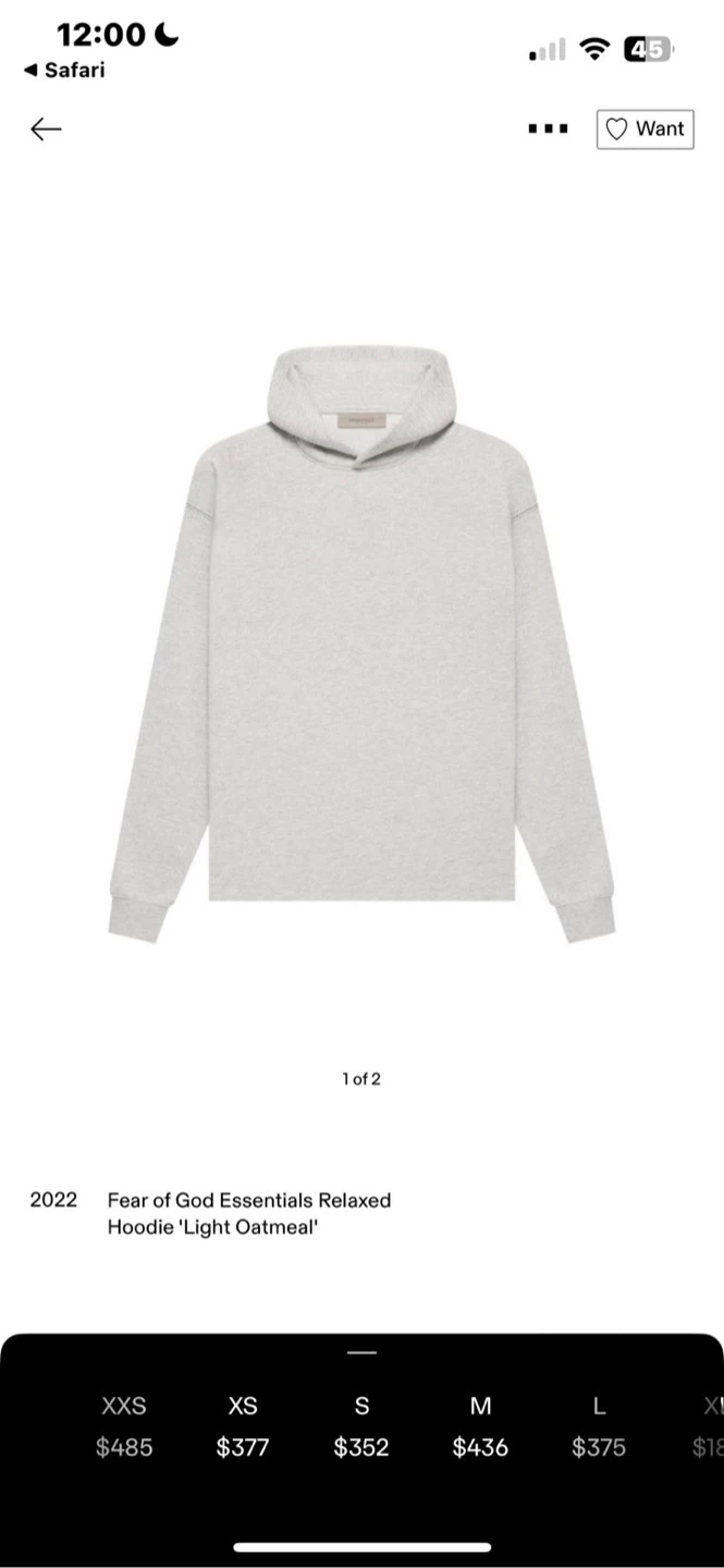 Fear of God Essentials Relaxed Hoodie - Light Oatmeal