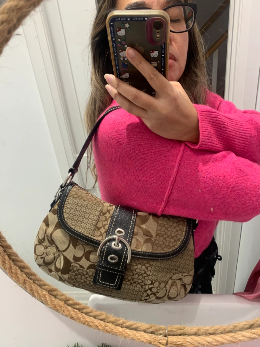 🐻 New Coach Brown Soho Signature Patchwork Shoulder Bag 🐻 - photo 2
