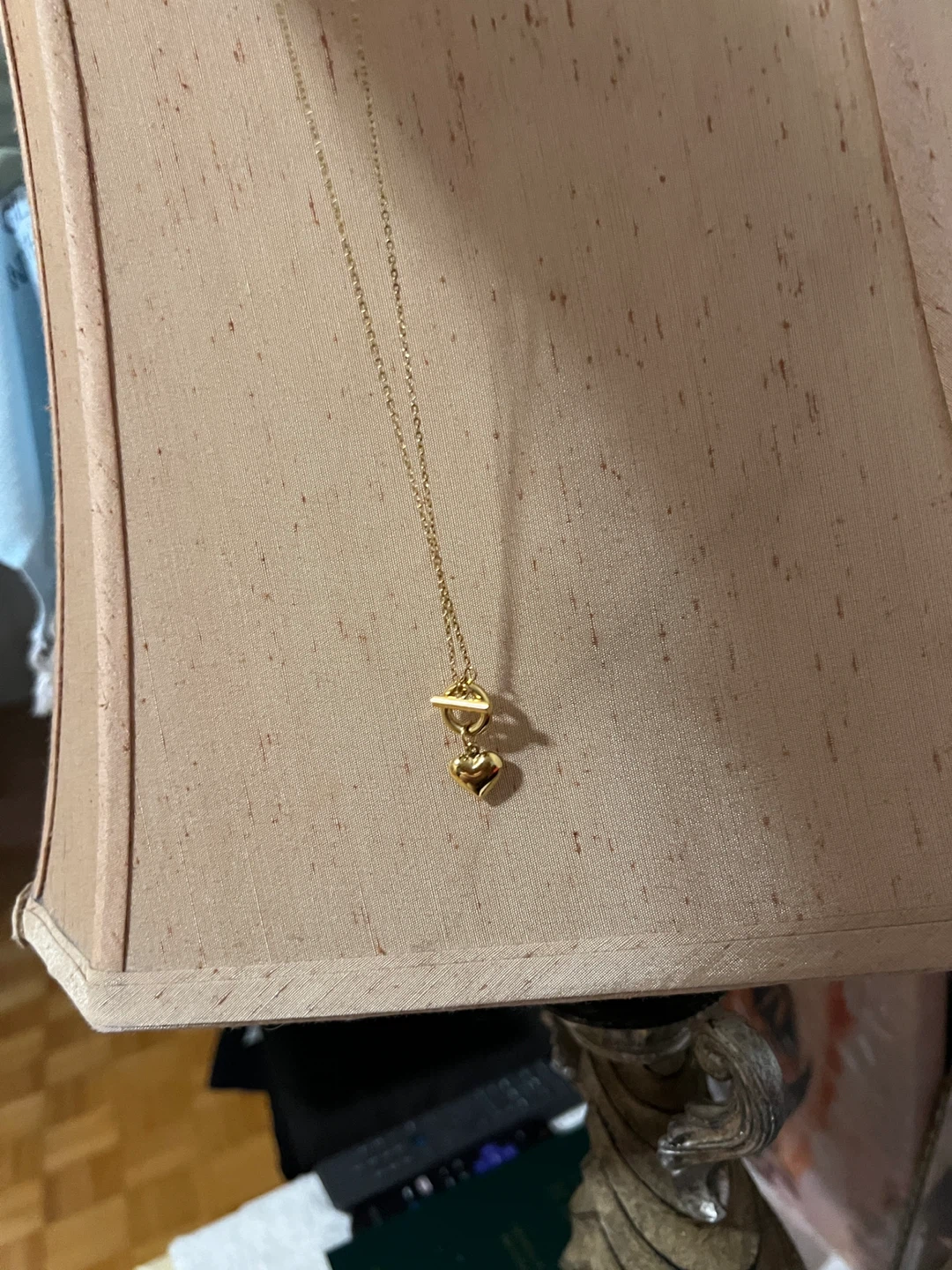 Gold Stainless Steel Heart Toggle Necklace - photo 4
