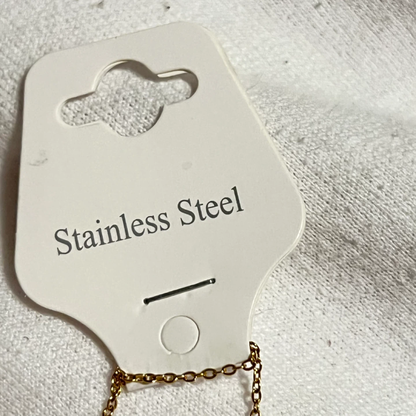 Gold Stainless Steel Heart Toggle Necklace - photo 3