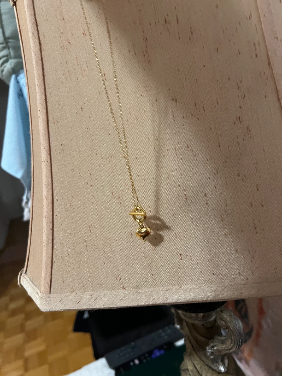Gold Stainless Steel Heart Toggle Necklace - photo 5