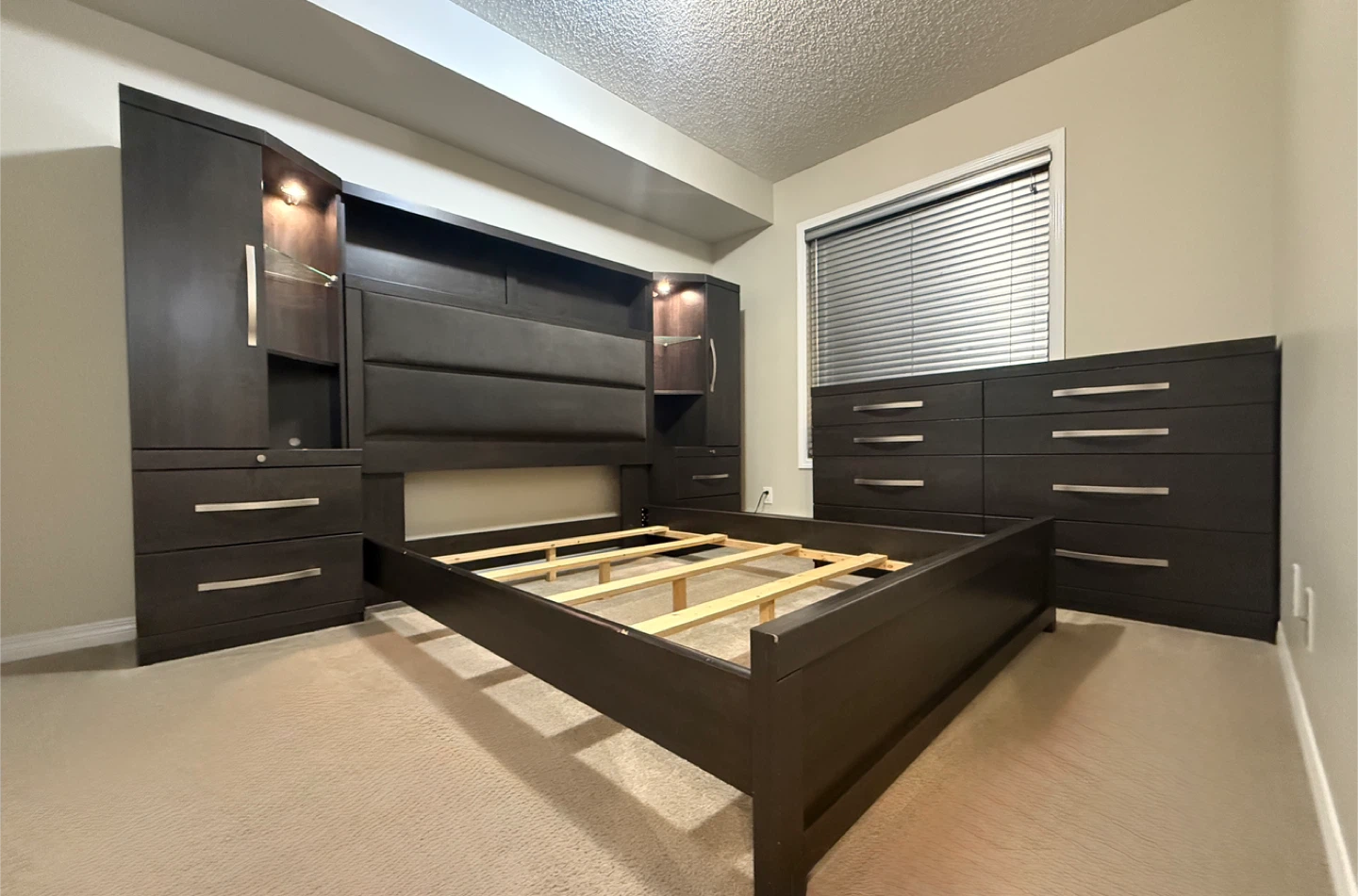 Bedroom Set with Bed Frame, Dresser, and Storage - photo 4