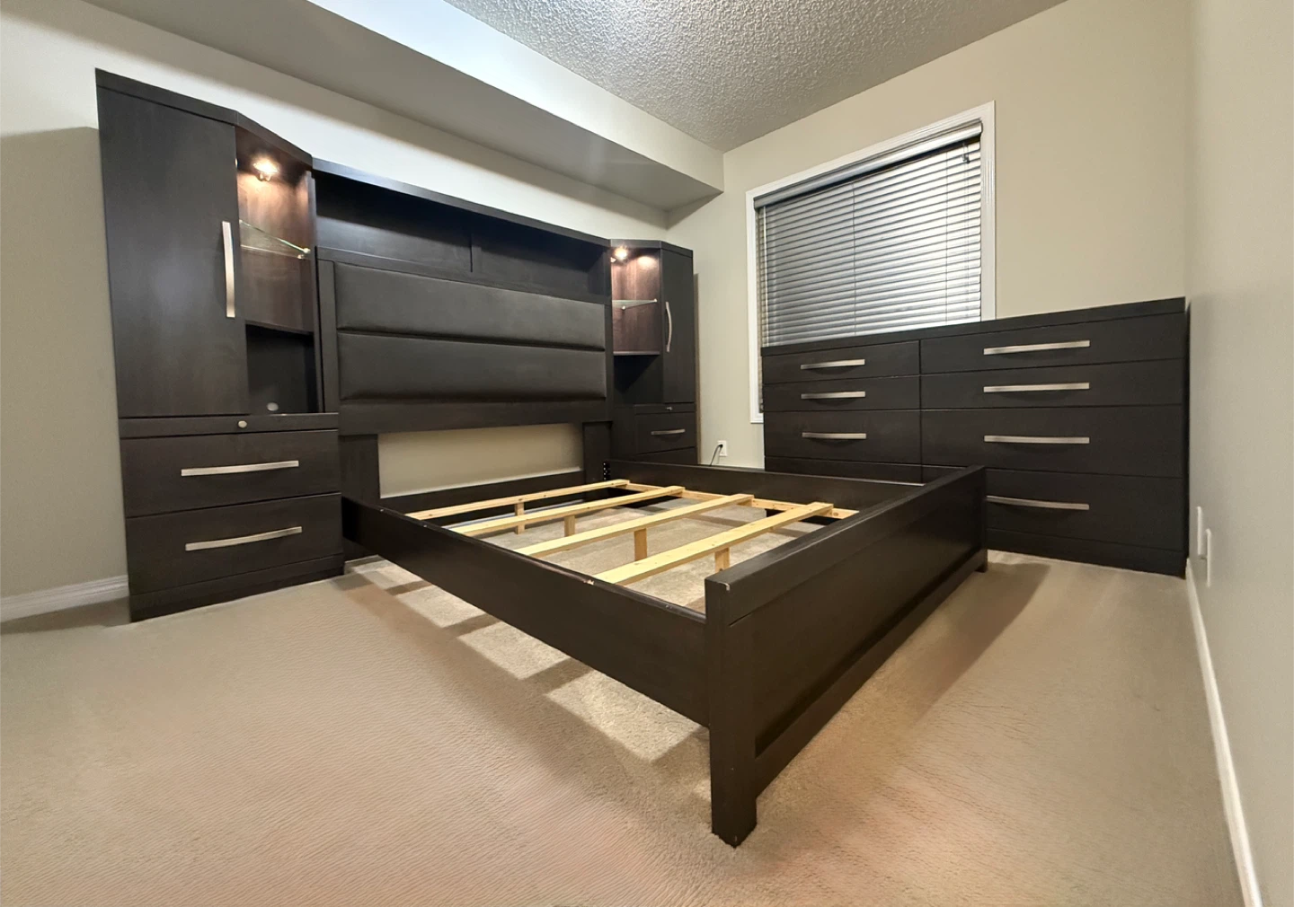 Bedroom Set with Bed Frame, Dresser, and Storage - photo 2